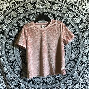 pink velvet shirt